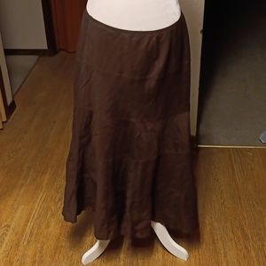 NECESSARY BROWN LONG SKIRT